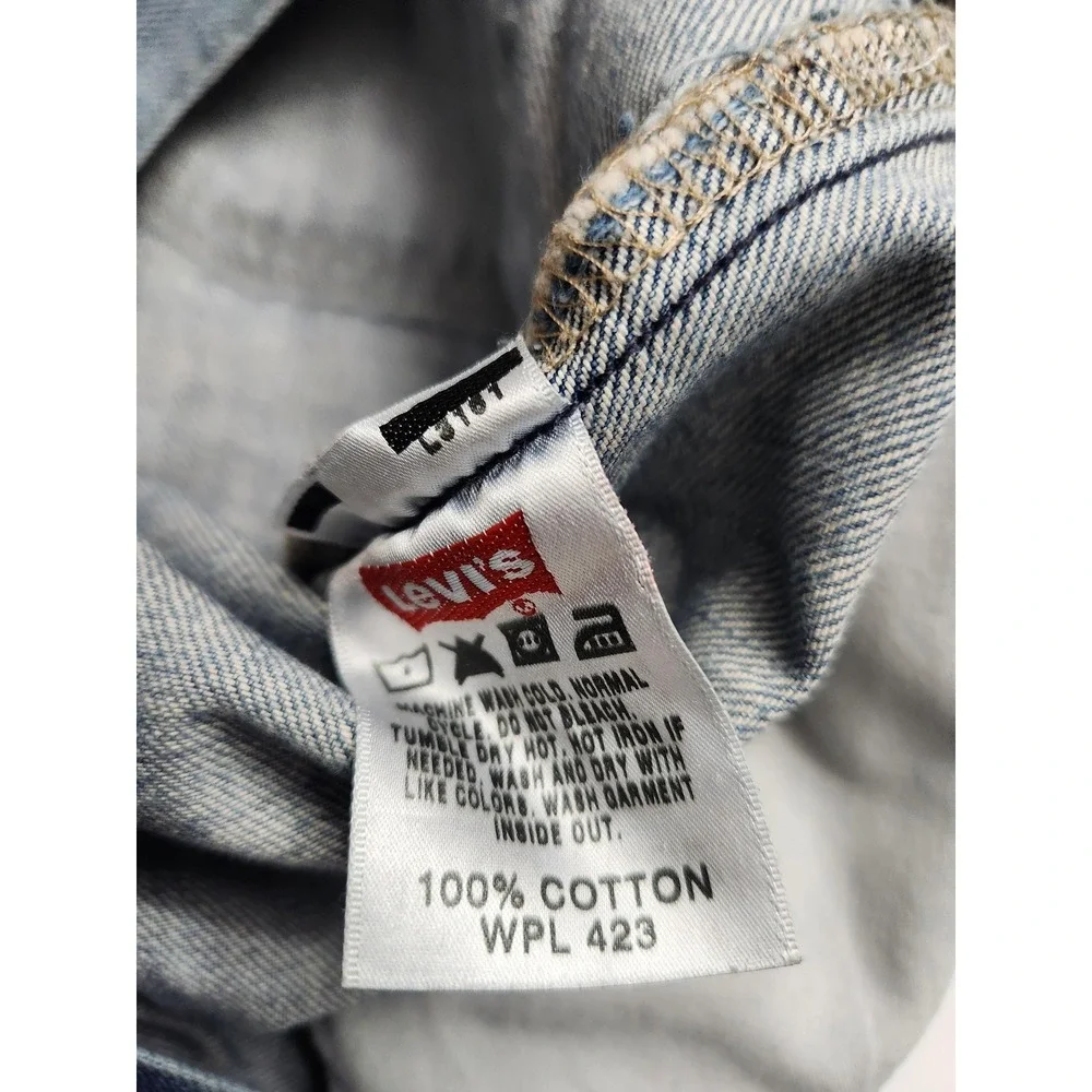 Levis 501 Jeans Mens 38x32 Blue Medium Wash‎ Straight Leg Button Fly Denim Pants